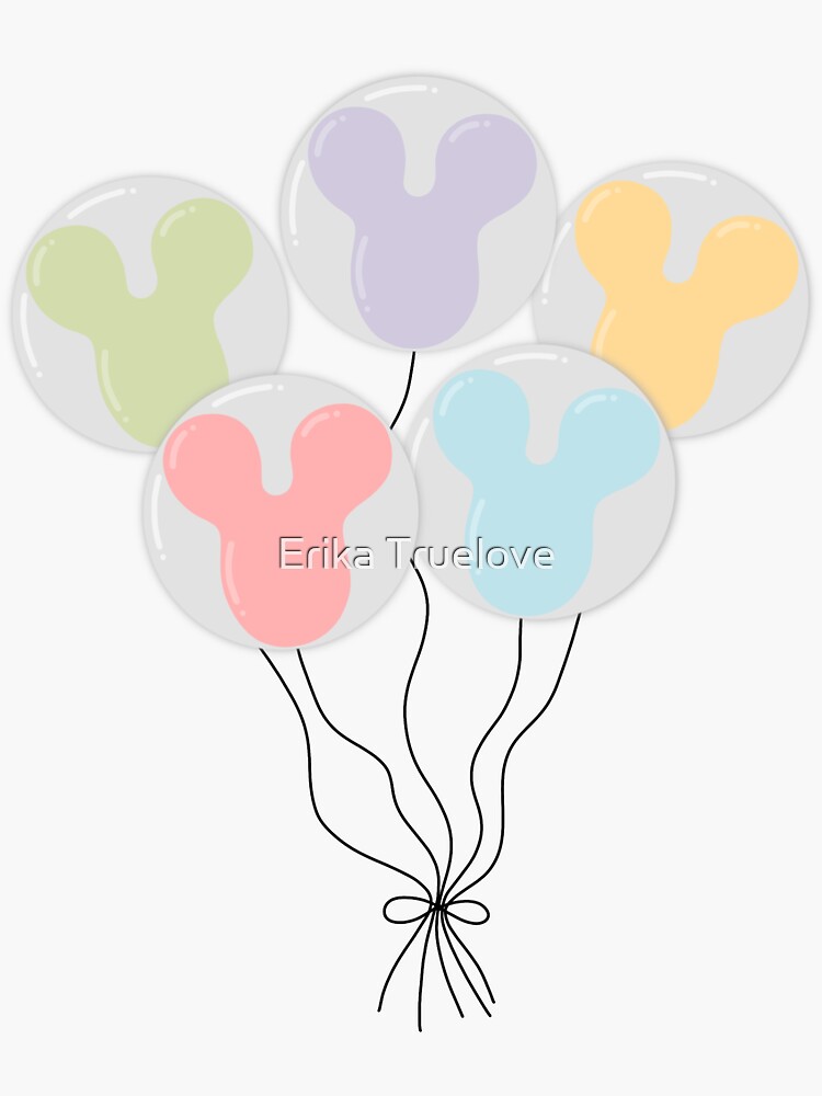 Thumbnail 3 von 3, Sticker, Pastellballons designt und verkauft von Erika-truelove.