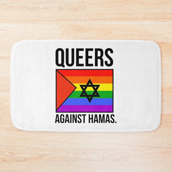 Item preview, Alternative political activism design, “Queers against Hamas”  designed and sold by Rachel the Artist .