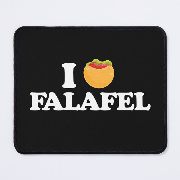Item preview, I Love Falafel - Pita Bread Heart - Black designed and sold by Chubuter.