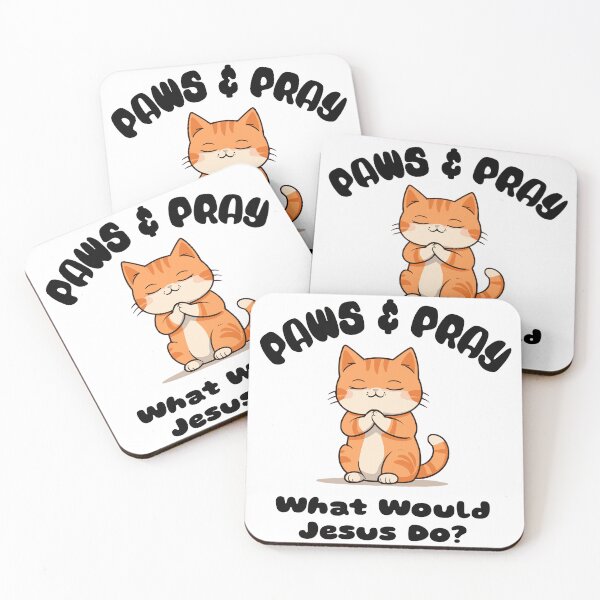 Item preview, Paws and Pray: What Would Jesus Do? (WWJD) - Cat designed and sold by PAW-Creatures.