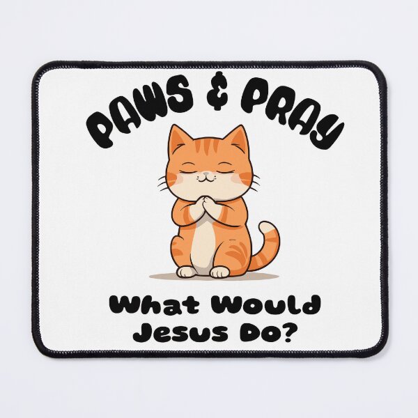 Item preview, Paws and Pray: What Would Jesus Do? (WWJD) - Cat designed and sold by PAW-Creatures.