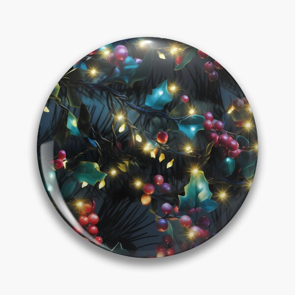 Item preview, Festive Garland Christmas Lights, Holly, and Berries designed and sold by meganohm.