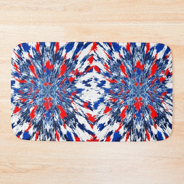 Item preview,  Abstract and retro art painting dissolved colors blue white and red designed and sold by Carlos Gudino.