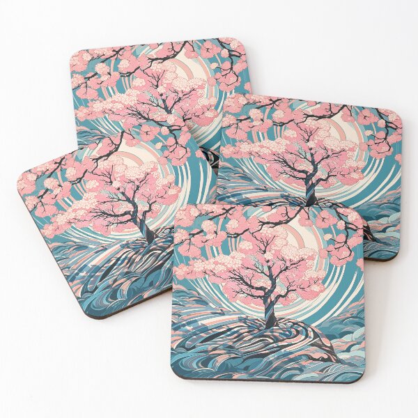 Item preview, psychedelic spring in cherry blossom valley designed and sold by Rebelka.