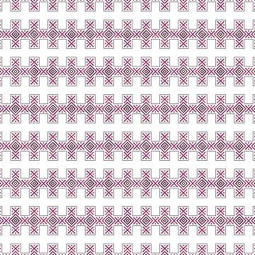 Artwork thumbnail, Pink Ladder Rhapsody - Seamless Geometric Pattern by Looming Lines