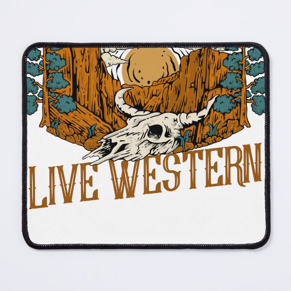 Item preview, Live Western. skull designed and sold by JesusPinata.
