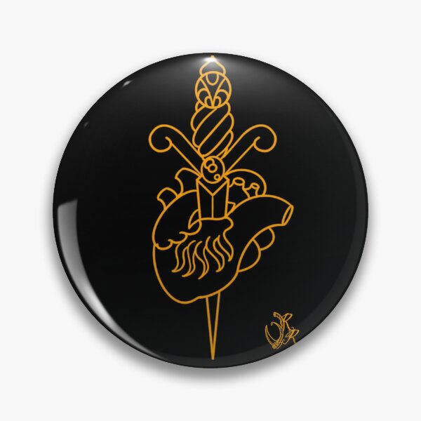 Item preview, Traditional dagger through heart flash. designed and sold by ReaperRoseCo.