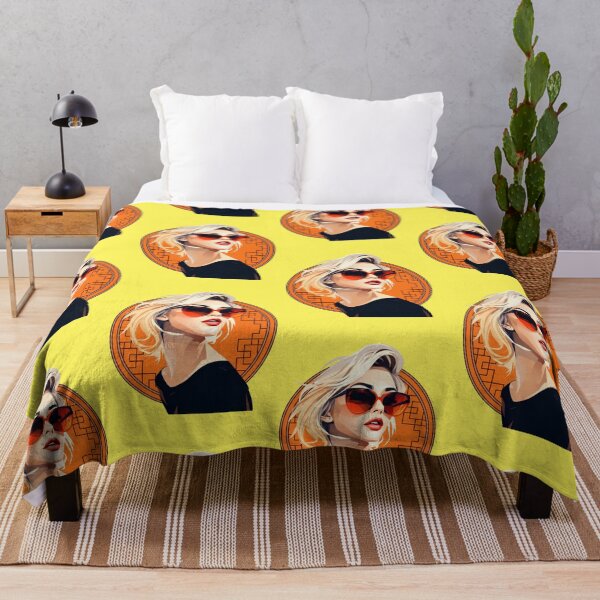 Item preview, Sunset Chic: Blonde Bombshell in Red Lips & Shades Collection designed and sold by DaiInMetropolis.
