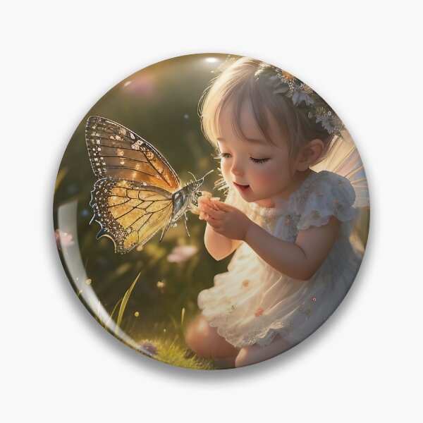 Item preview, Baby Fairy with butterfly designed and sold by treehouseclubs.