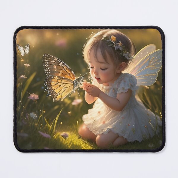 Item preview, Baby Fairy with butterfly designed and sold by treehouseclubs.