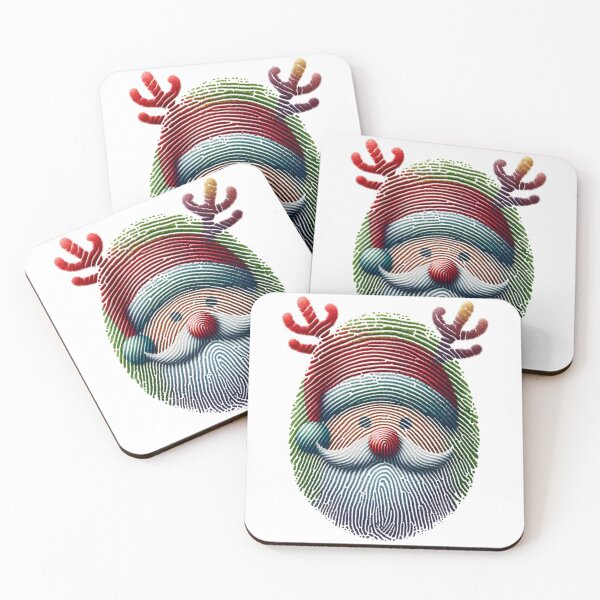 Item preview, Reindeer Twist on Fingerprint Art: Santa with Antlers designed and sold by Sonic-Store.