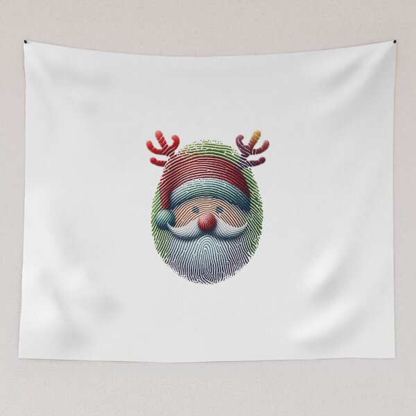 Item preview, Reindeer Twist on Fingerprint Art: Santa with Antlers designed and sold by Sonic-Store.