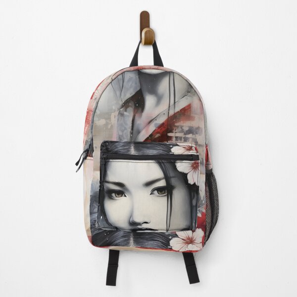 Item preview, Mixed media romantic canvas with a beautiful Japanese geisha designed and sold by dcrc.