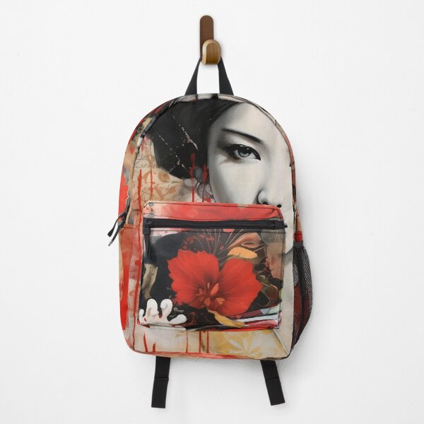 Item preview, Mixed media romantic canvas with a beautiful Japanese geisha designed and sold by dcrc.