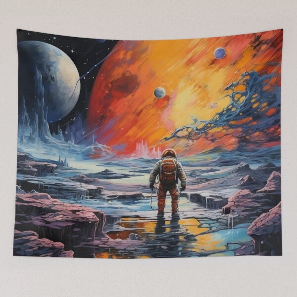 Item preview, Astronaut Alien Planet - Magic Color Flows - Digital Art designed and sold by SnoopyTF.