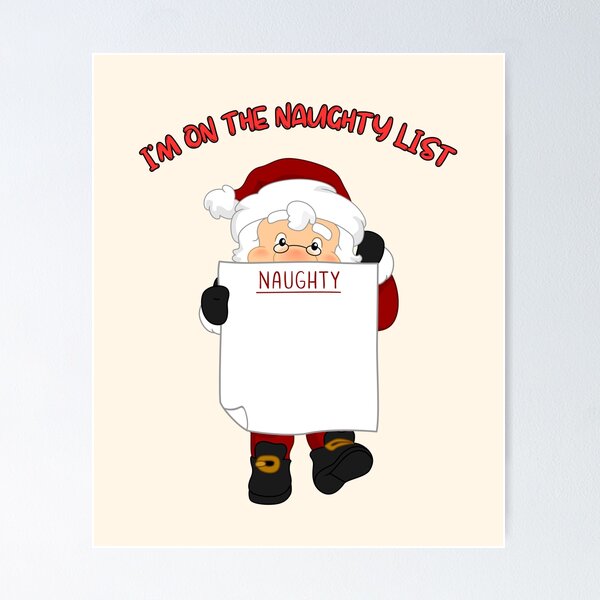 Free Postcard: You're on Santa's Naughty List – MasterBundles