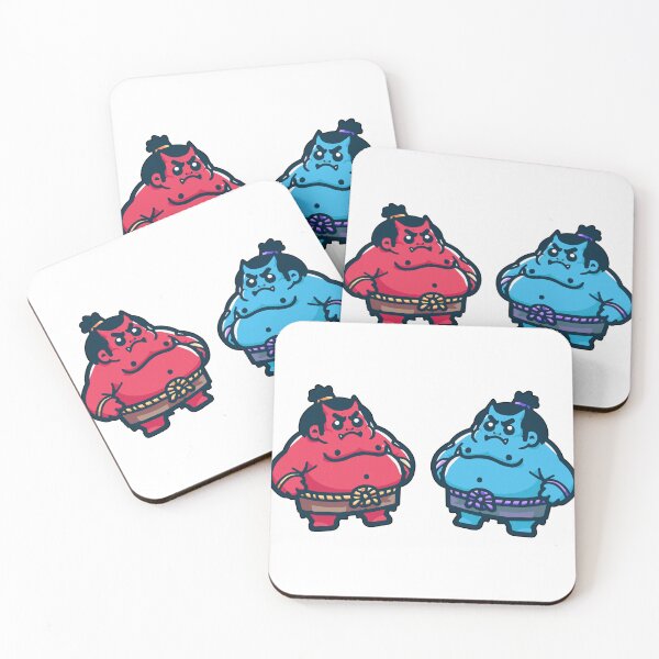 Item preview, DokiDoki Red and Blue Sumo Face-Off designed and sold by DokiDoki-Design.