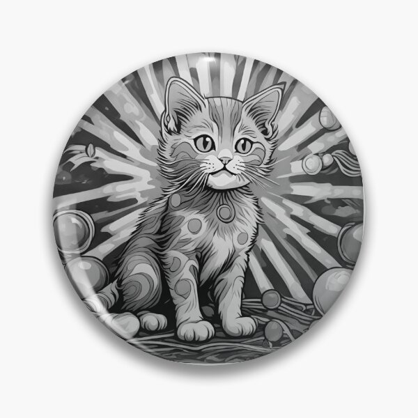 Item preview, Black and white cat cute kitten designed and sold by varodesign.
