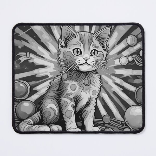 Item preview, Black and white cat cute kitten designed and sold by varodesign.