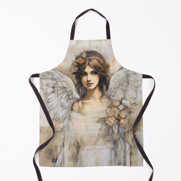 Item preview, Mixed media romantic canvas with a beautiful Angel woman designed and sold by dcrc.