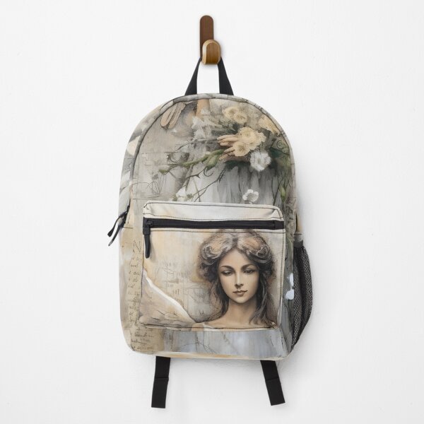 Item preview, Mixed media romantic canvas with a beautiful Angel woman designed and sold by dcrc.