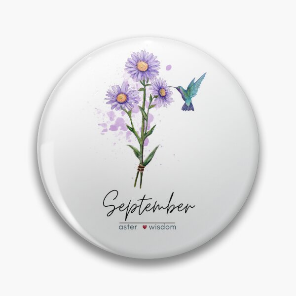 Item preview, September Birth Flower - Aster designed and sold by Roy & Tiffany.