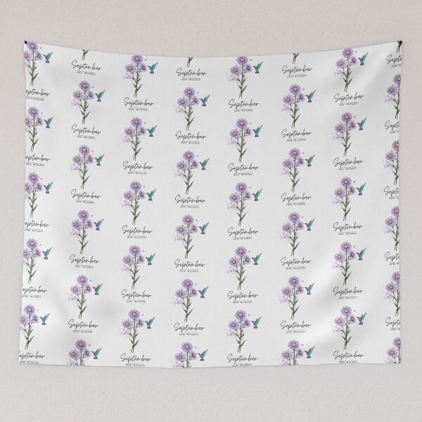 Item preview, September Birth Flower - Aster designed and sold by Roy & Tiffany.