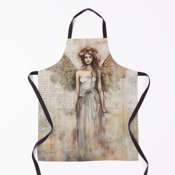 Item preview, Mixed media romantic canvas with a beautiful Angel woman designed and sold by dcrc.