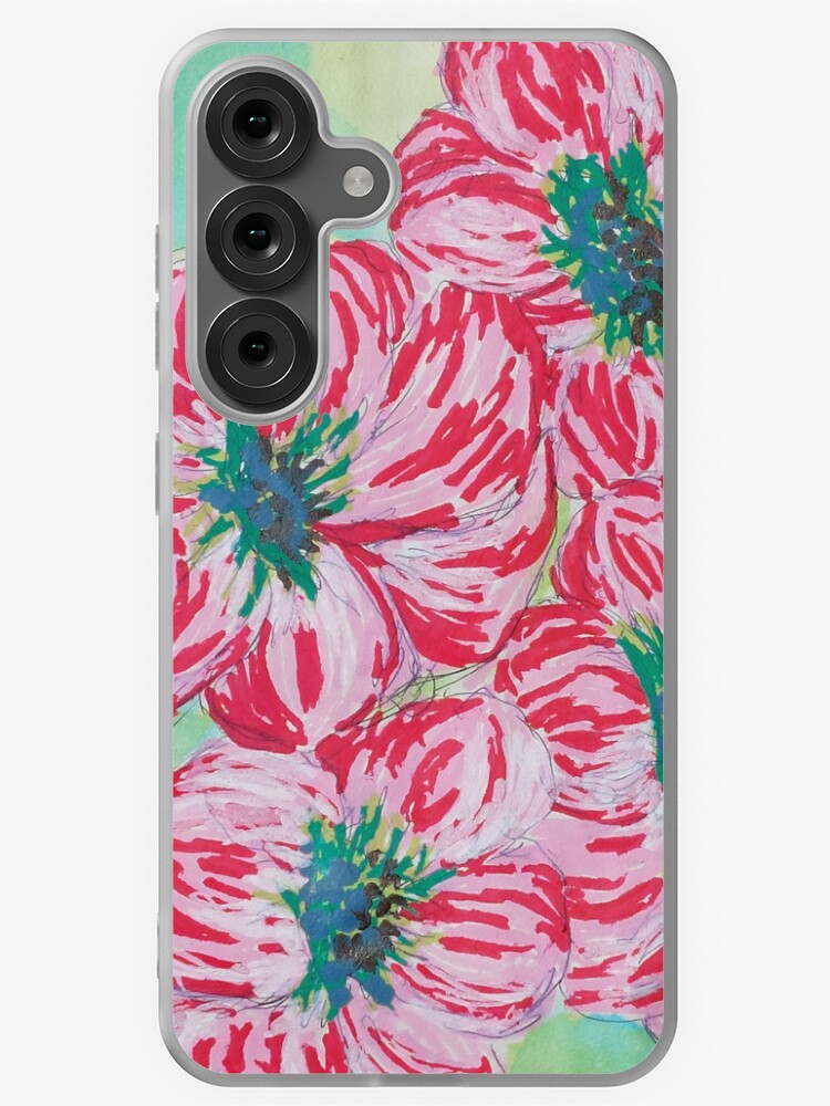 Thumbnail 1 of 4, Samsung Galaxy Phone Case, Four Blooms designed and sold by Ladyinthemitten.