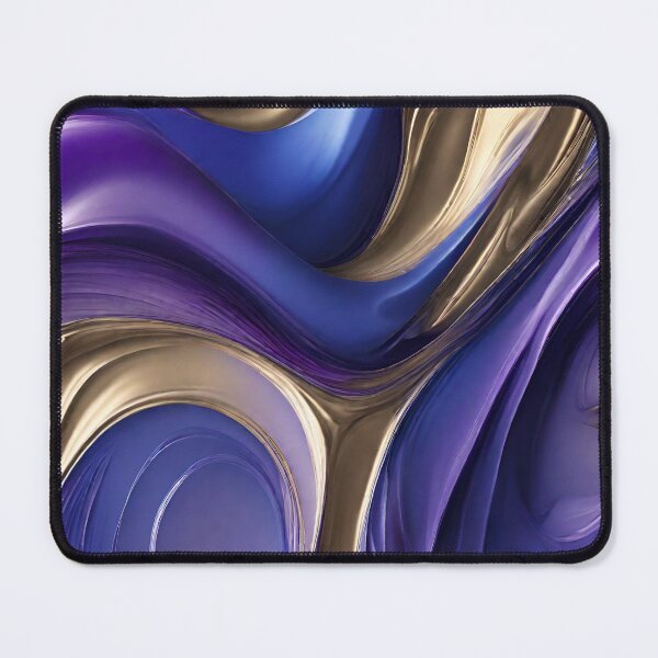 Item preview, Modern Abstract Fluid Art-Blue Purple and Gold designed and sold by artcolory.