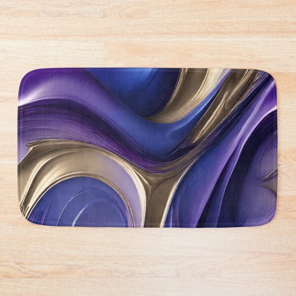 Item preview, Modern Abstract Fluid Art-Blue Purple and Gold designed and sold by artcolory.