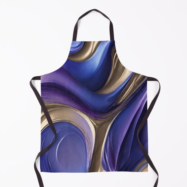 Item preview, Modern Abstract Fluid Art-Blue Purple and Gold designed and sold by artcolory.