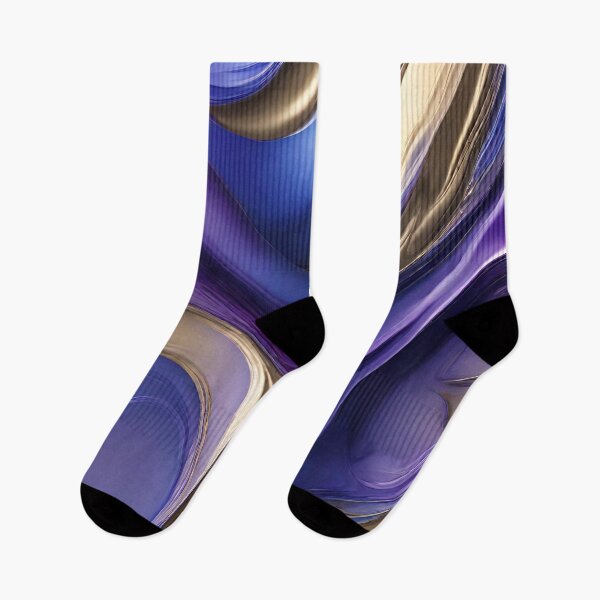 Item preview, Modern Abstract Fluid Art-Blue Purple and Gold designed and sold by artcolory.
