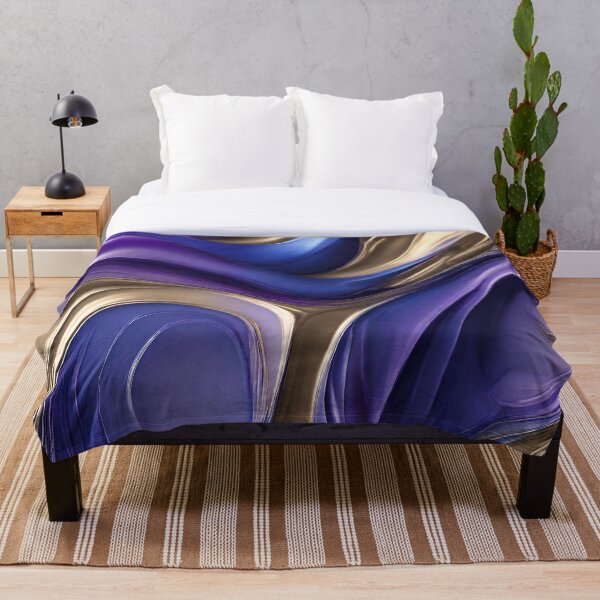 Artikelvorschau, Moderne abstrakte flüssige Kunst – Blau, Lila und Gold entworfen und verkauft von artcolory.