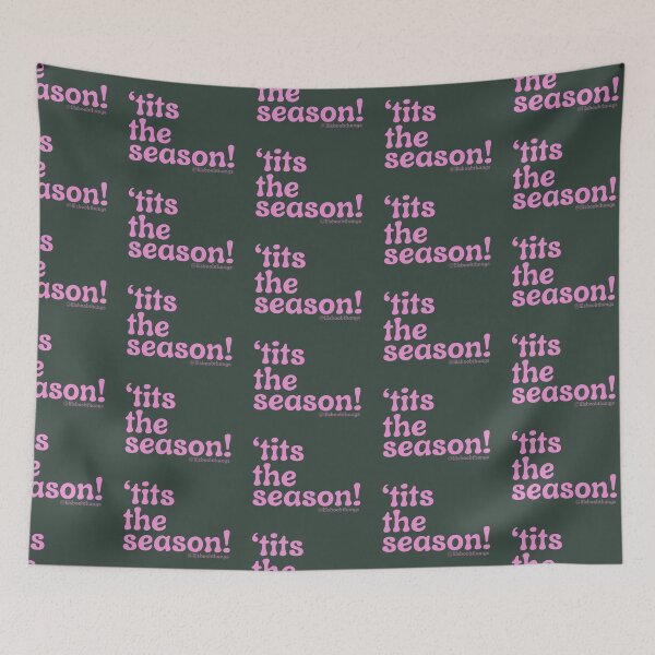 Aperçu de l'œuvre Seins la saison !, v6, rose, vert | @lilsboobthangs créée et vendue par lilsboobthangs.