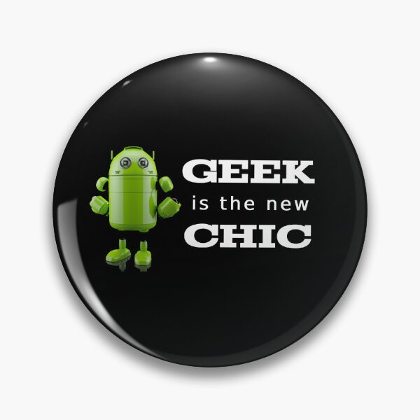 Item preview, Geek's the new chic (white) designed and sold by BlackHarePress.
