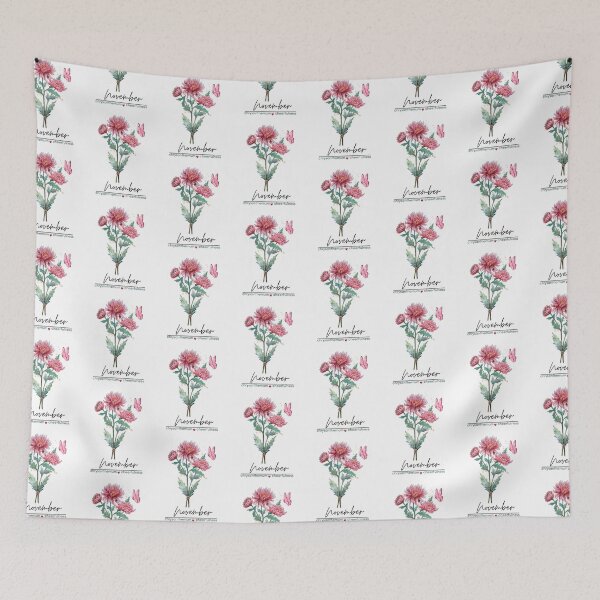 Item preview, November Birth Flower - Chrysanthemum designed and sold by Roy & Tiffany.
