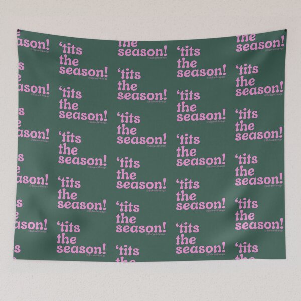 Aperçu de l'œuvre Seins la saison !, v8, rose, vert | @lilsboobthangs créée et vendue par lilsboobthangs.