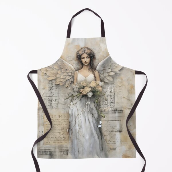 Item preview, Mixed media romantic canvas with a beautiful Angel woman designed and sold by dcrc.