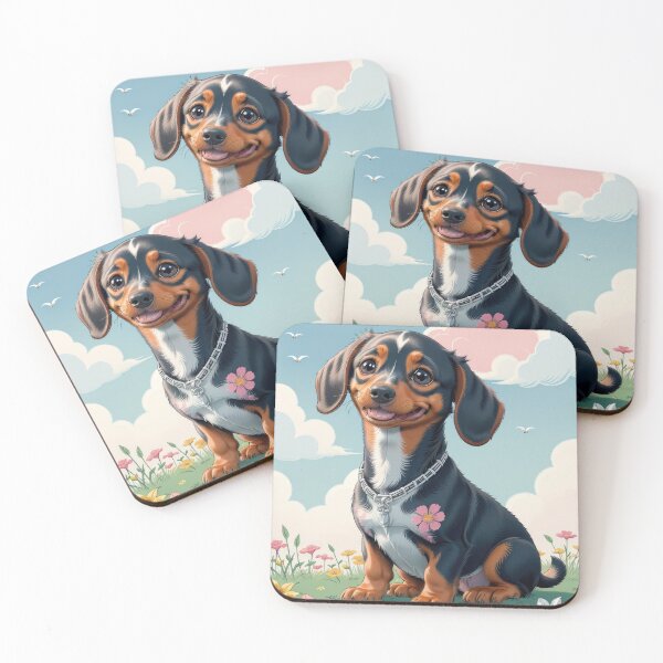 Item preview, Adorable Dachshund dog beautiful colorful landscape designed and sold by Tio-Tecun.