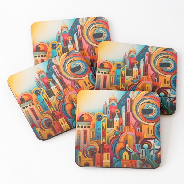 Item preview, Urban Tapestry: A Creative Fusion of Abstract Cityscapes designed and sold by unimuse.