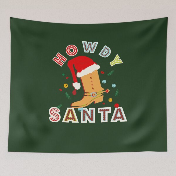 Item preview, Cowboy boots Christmas Howdy Santa designed and sold by vibeno1.