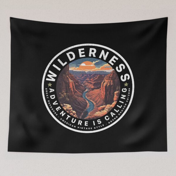 Item preview, Wilderness adventure is calling, Embark on a vintage-style wilderness adventure to the Grand Canyon Arizona. designed and sold by momoworlddesign.