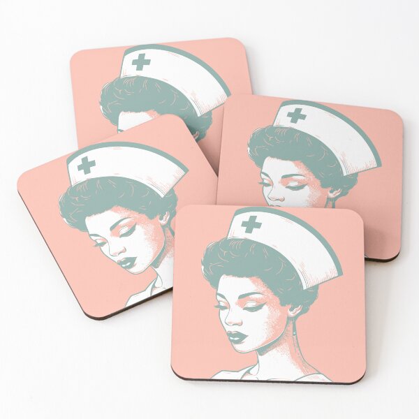 Item preview, Registered Nurse Side Profile Retro Colors Vintage Aesthetic Nursing Appreciation Gift for her designed and sold by CORINNE W.
