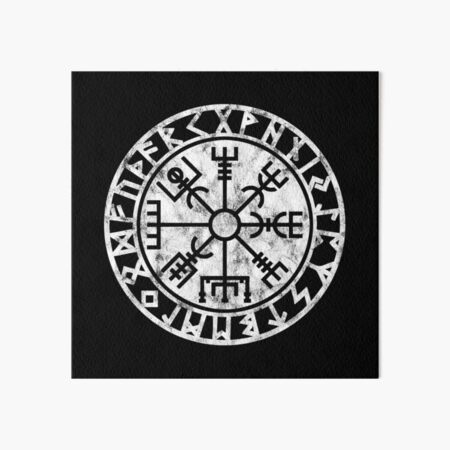 Item preview, Vintage, Vegvisir, symbol, Futhark runes, viking compass, norse, protection designed and sold by nitty-gritty.