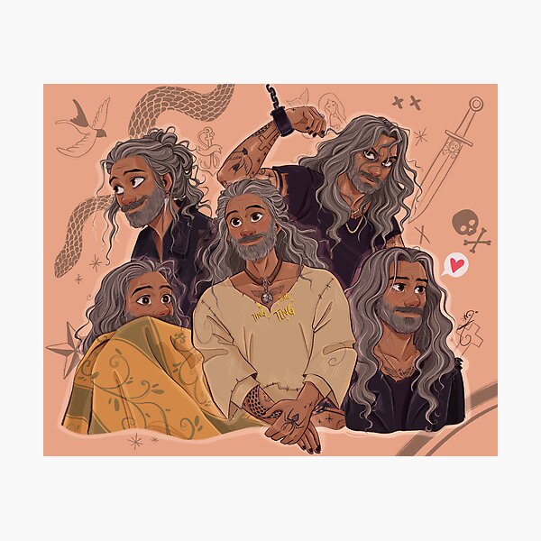Copia de Blackbeard in uniform illustration Photographic Print