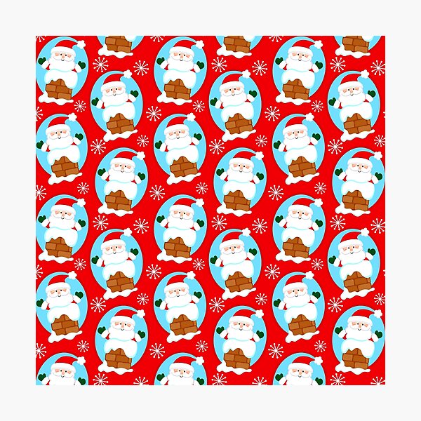 Item preview, Cute Santa Claus Going Down Chimney Xmas Pattern  designed and sold by DEC02.