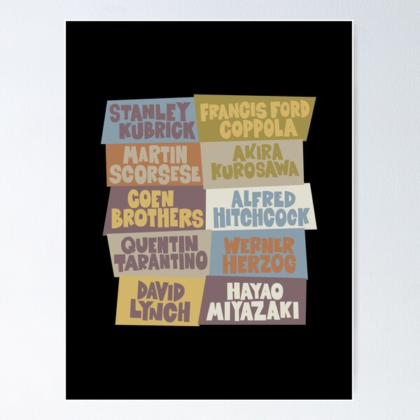 Item preview, Legendary Movie Directors - Blockletter Typo Style Series designed and sold by Boogosh.