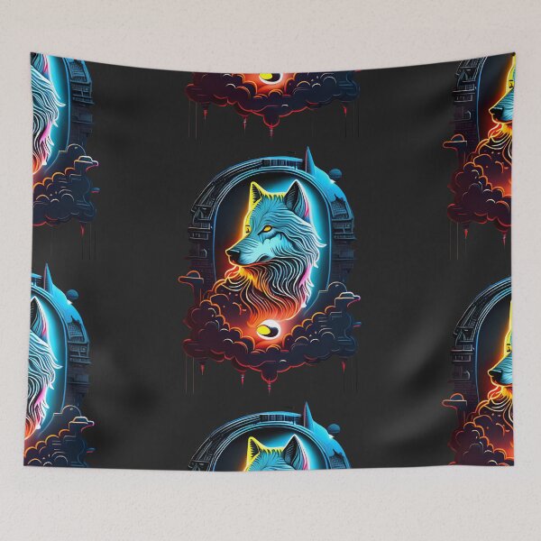 Item preview, Wolf, Machine And Neon Moonlight designed and sold by Chubuter.