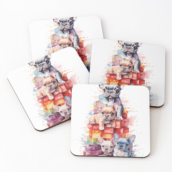 Item preview, French Bulldog Christmas Watercolor designed and sold by Shhebas Dali.